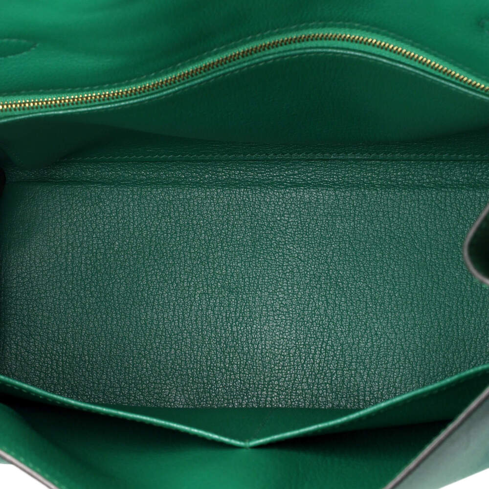 Hermes Kelly 28 Green Evercolor with Gold Hardware - Picture 5 of 7